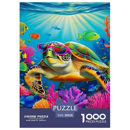 Puzzles MeeresschildkrötePuzzle 1000 Teile Erwachsene Rätsel Marine Animal Series Impossible Puzzles Geschenke Für Männer Und Damen Für Erwachsene Und Kinder Ab 14 Jahren 38x26cm/1000pcs von TZOVPCDFA