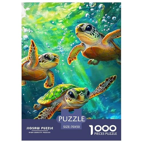 Puzzles MeeresschildkrötePuzzle 1000 Teile Erwachsene Rätsel Marine Animal Series Impossible Puzzles Geschenke Für Männer Und Damen Für Erwachsene Und Kinder Ab 14 Jahren 70x50cm/1000pcs von TZOVPCDFA