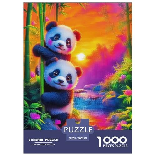 Puzzles Panda1000 Teile Puzzles Erwachsene Rätsel Cute Animals Geschicklichkeitsspiel Für Die Ganze Familie Geschenke Für Männer Und Damen Für Erwachsene Und Kinder Ab 14 Jahren 70x50cm/1000pcs von TZOVPCDFA