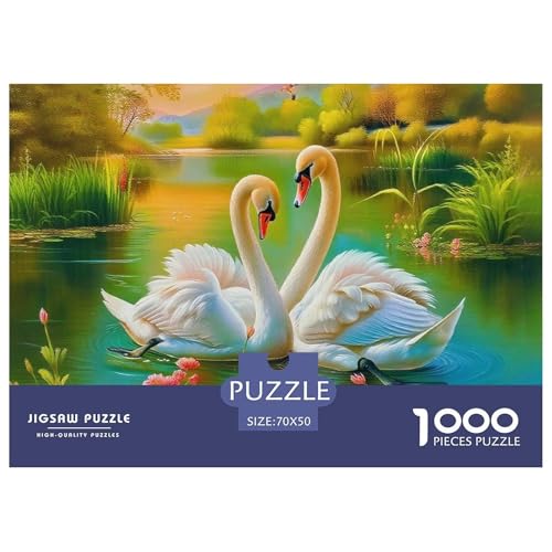Puzzles Schwan1000 Teile Erwachsene Animal Theme Impossible Dekorieren Sie Puzzles Für Erwachsene Und Kinder Ab 14 Jahren 70x50cm von TZOVPCDFA
