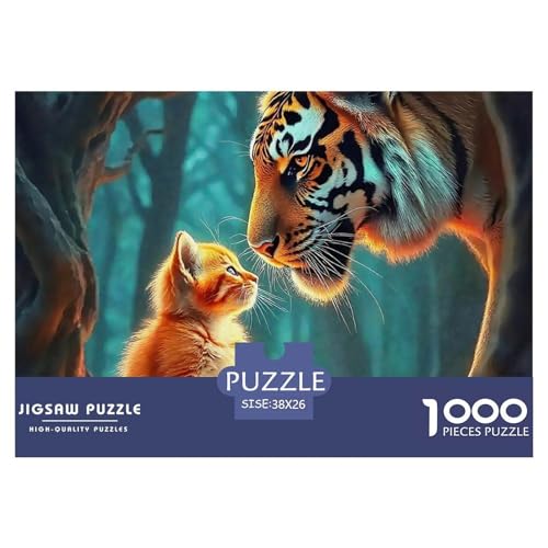 Puzzles Tiger1000 Teile Erwachsene Animal Theme Geschicklichkeitsspiel Für Die Ganze Familie Home Dekoration Für Erwachsene Und Kinder Ab 14 Jahren 38x26cm von TZOVPCDFA