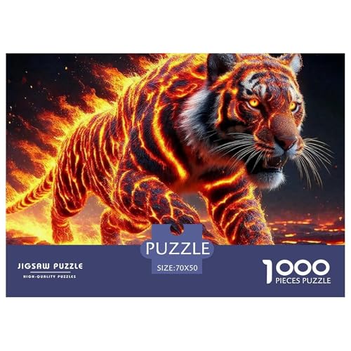 Puzzles Tiger1000 Teile Erwachsene Animal Theme Klassische Home Dekoration Für Erwachsene Und Kinder Ab 14 Jahren 70x50cm von TZOVPCDFA
