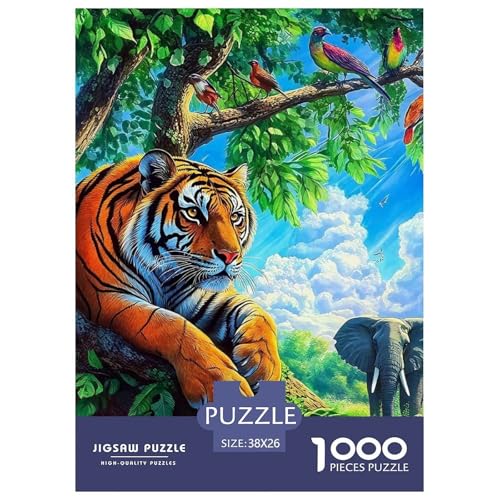 Puzzles Tiger1000 Teile Erwachsene Rätsel Animal Theme Geschicklichkeitsspiel Für Die Ganze Familie Dekorieren Sie Puzzles Für Erwachsene Und Kinder Ab 14 Jahren 38x26cm/1000pcs von TZOVPCDFA