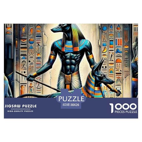 Rätsel Anubis1000 Teile Erwachsene Ancient Egypt Geschicklichkeitsspiel Für Die Ganze Familie Geschenke Für Männer Und Damen Für Erwachsene Und Kinder Ab 14 Jahren 38x26cm/1000pcs von TZOVPCDFA