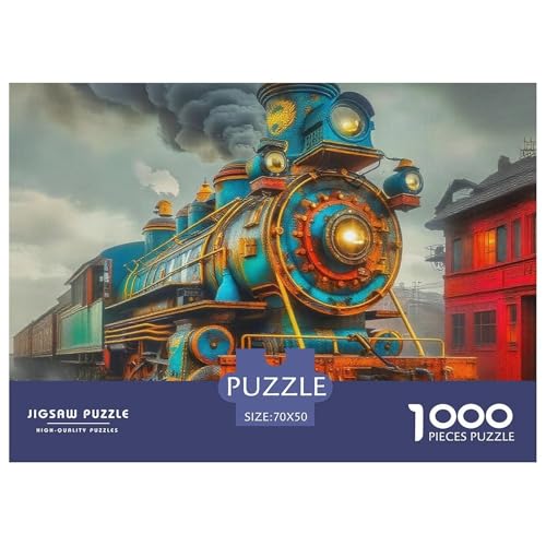 Rätsel Dampfzug1000 Teile Puzzles Erwachsene Rätsel Retro Train Geschicklichkeitsspiel Für Die Ganze Familie Geschenke Für Männer Und Damen Für Erwachsene Und Kinder Ab 14 Jahren 70x50cm/1000pcs von TZOVPCDFA