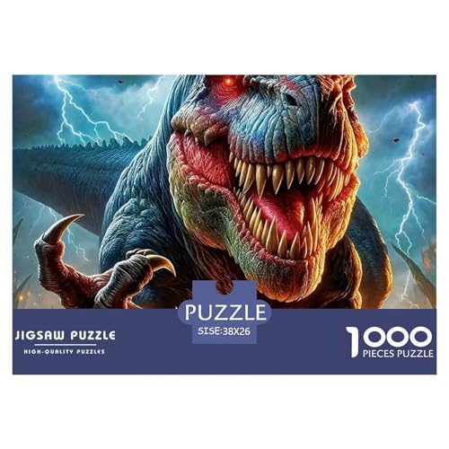Rätsel Dinosaurier1000 Teile Erwachsene Jurassic Theme Klassische Rätsel Geschenke Für Männer Und Damen Für Erwachsene Und Kinder Ab 14 Jahren 38x26cm von TZOVPCDFA