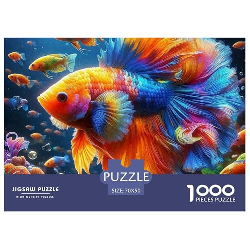 Rätsel Goldfisch1000 Teile Erwachsene Rätsel Animal Theme Geschicklichkeitsspiel Für Die Ganze Familie Geschenke Für Männer Und Damen Für Erwachsene Und Kinder Ab 14 Jahren 70x50cm/1000pcs von TZOVPCDFA
