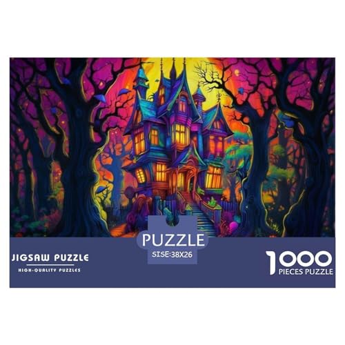 Rätsel Horror Schloss1000 Teile Erwachsene Halloween Klassische Rätsel Dekorieren Sie Für Erwachsene Und Kinder 38x26cm Rätsel Horror Schloss1000 Teile Erwachsene Halloween Klassische Rätsel Dekorieren Sie Für Erwachsene Und Kinder 38x26cm von TZOVPCDFA