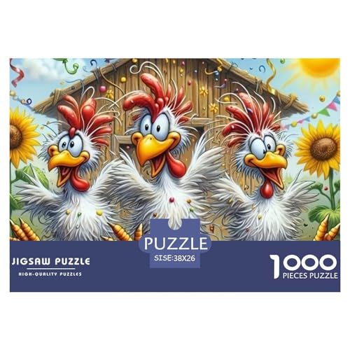 Rätsel Hühnchen1000 Teile Erwachsene Rätsel Funny Animals Impossible Puzzles Dekorieren Sie Puzzles Für Erwachsene Und Kinder Ab 14 Jahren 38x26cm/1000pcs von TZOVPCDFA