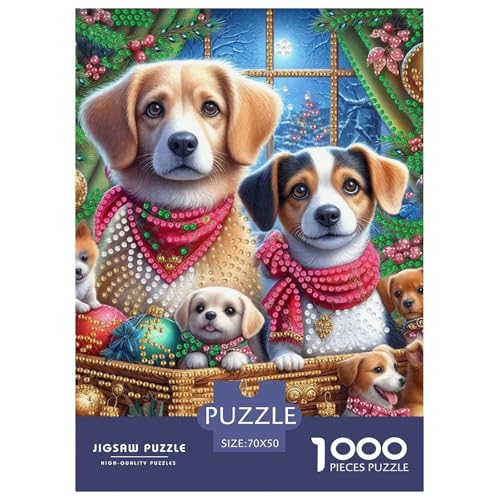 Rätsel Hund1000 Teile Puzzles Erwachsene HundFamily Klassische Home Dekoration Für Erwachsene Und Kinder Ab 14 Jahren 70x50cm von TZOVPCDFA