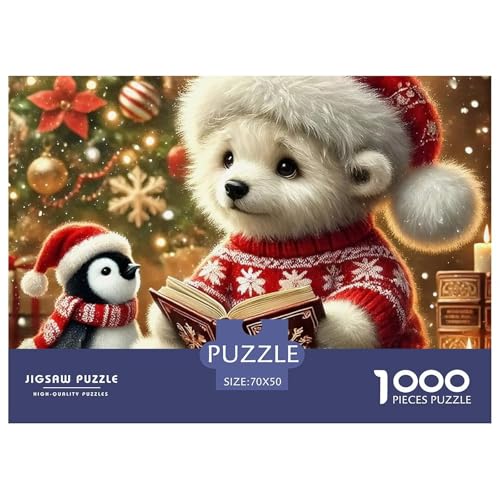 Rätsel Kleiner BärPuzzle 1000 Teile Erwachsene Rätsel Christmas Impossible Puzzles Home Dekoration Für Erwachsene Und Kinder Ab 14 Jahren 70x50cm/1000pcs von TZOVPCDFA