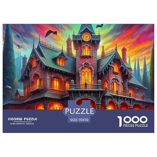 Rätsel Kürbis Schloss1000 Teile Erwachsene Halloween Klassische Rätsel Home Dekoration Für Erwachsene Und Kinder 70x50cm Rätsel Kürbis Schloss1000 Teile Erwachsene Halloween Klassische Rätsel Home Dekoration Für Erwachsene Und Kinder 70x50cm von TZOVPCDFA