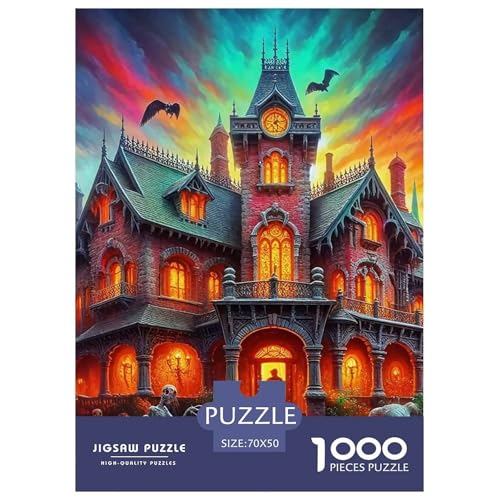 Rätsel Kürbis Schloss1000 Teile Erwachsene Halloween Klassische Rätsel Home Dekoration Für Erwachsene Und Kinder 70x50cm Rätsel Kürbis Schloss1000 Teile Erwachsene Halloween Klassische Rätsel Home Dekoration Für Erwachsene Und Kinder 70x50cm von TZOVPCDFA