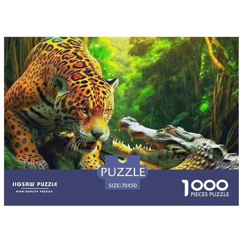 Rätsel Leopard1000 Teile Erwachsene Animal Theme Klassische Dekorieren Sie Puzzles Für Erwachsene Und Kinder Ab 14 Jahren 70x50cm von TZOVPCDFA