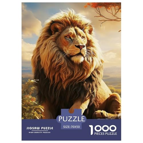 Rätsel Löwen1000 Teile Erwachsene Animal Theme Klassische Home Dekoration Für Erwachsene Und Kinder Ab 14 Jahren 70x50cm von TZOVPCDFA