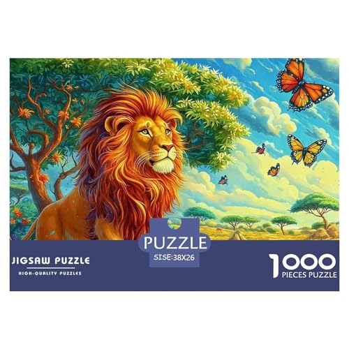 Rätsel Löwen1000 Teile Erwachsene Wildlife Theme Klassische Home Dekoration Für Erwachsene Und Kinder Ab 14 Jahren 38x26cm von TZOVPCDFA