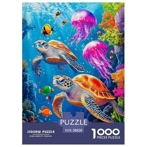 Rätsel MeeresschildkrötePuzzle 1000 Teile Erwachsene Rätsel Marine Animal Series Impossible Puzzles Home Dekoration Für Erwachsene Und Kinder 38x26cm/1000pcs von TZOVPCDFA