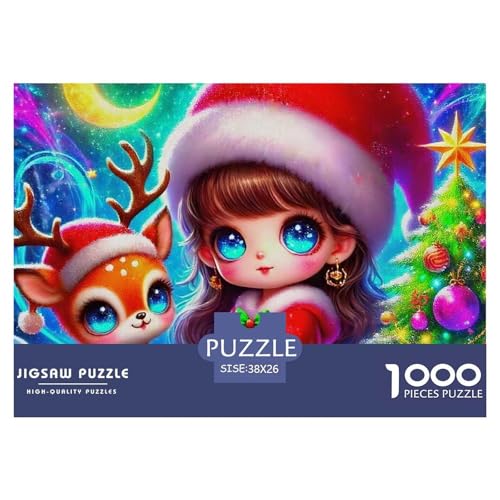Rätsel Niedliche kleine Hirsch1000 Teile Erwachsene Christmas Klassische Rätsel Geschenke Für Männer Und Damen Für Erwachsene Und Kinder Ab 14 Jahren 38x26cm von TZOVPCDFA