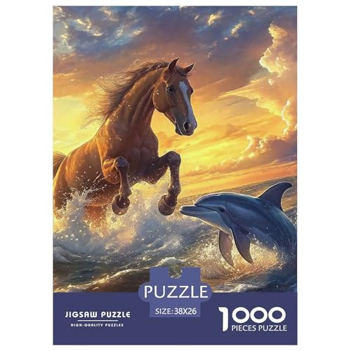 Rätsel Pferd1000 Teile Puzzles Erwachsene Beautiful Steed Klassische Dekorieren Sie Für Erwachsene Und Kinder Ab 14 Jahren 38x26cm von TZOVPCDFA