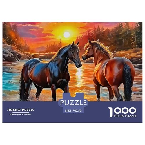 Rätsel Pferd1000 Teile Puzzles Erwachsene Beautiful Steed Klassische Dekorieren Sie Für Erwachsene Und Kinder Ab 14 Jahren 70x50cm von TZOVPCDFA