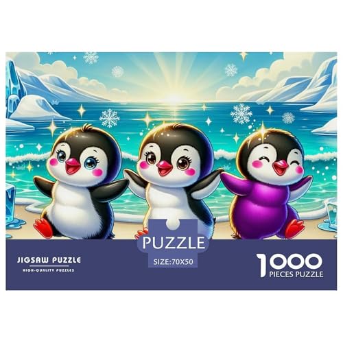 Rätsel Pinguin1000 Teile Erwachsene Animal Theme Klassische Dekorieren Sie Puzzles Für Erwachsene Und Kinder Ab 14 Jahren 70x50cm von TZOVPCDFA