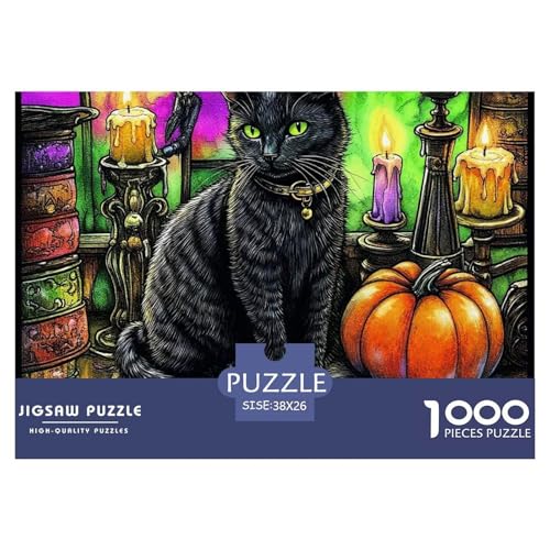 Rätsel Pumpkin and Katze1000 Teile Erwachsene Halloween Klassische Rätsel Geschenke Für Männer Und Damen Für Erwachsene Und Kinder 38x26cm Rätsel Pumpkin and Katze1000 Teile Erwachsene Halloween Klassische Rätsel Geschenke Für Männer Und Damen Für Erwachsene Und Kinder 38x26cm von TZOVPCDFA