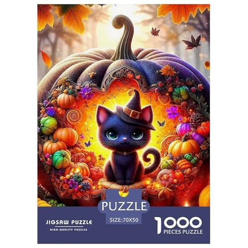 Rätsel Pumpkin and Katze1000 Teile Puzzles Erwachsene Rätsel Halloween Impossible Puzzles Dekorieren Sie Puzzles Für Erwachsene Und Kinder 70x50cm/1000pcs Rätsel Pumpkin and Katze1000 Teile Puzzles Erwachsene Rätsel Halloween Impossible Puzzles Dekorieren Sie Puzzles Für Erwachsene Und Kinder 70x50cm/1000pcs von TZOVPCDFA