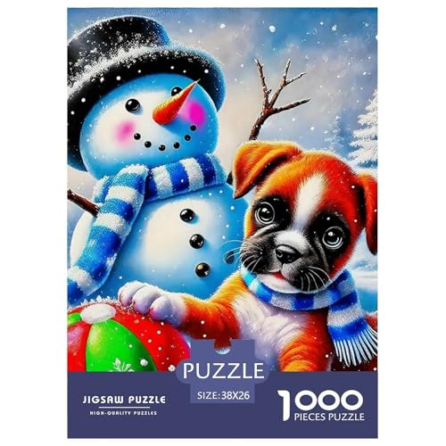 Rätsel Schneemann1000 Teile Puzzles Erwachsene Rätsel Winter Scene Geschicklichkeitsspiel Für Die Ganze Familie Geschenke Für Männer Und Damen Für Erwachsene Und Kinder Ab 14 Jahren 38x26cm/1000pcs von TZOVPCDFA