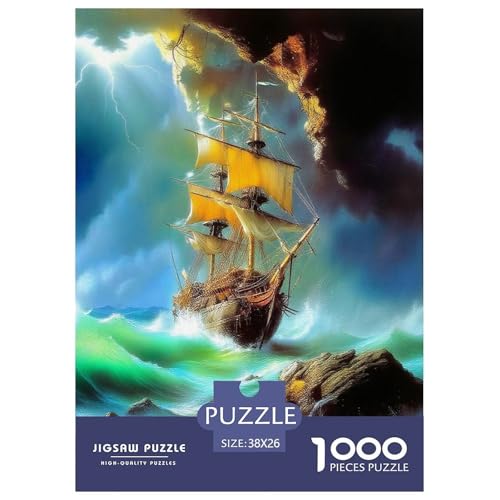 Rätsel Segelboot1000 Teile Erwachsene Rätsel Nautical Theme Impossible Puzzles Home Dekoration Für Erwachsene Und Kinder Ab 14 Jahren 38x26cm/1000pcs von TZOVPCDFA