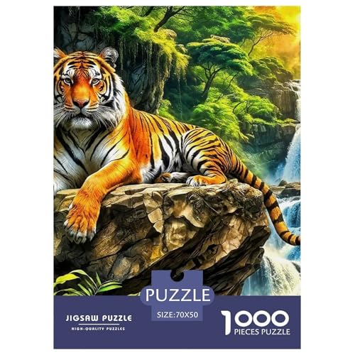 Rätsel Tiger1000 Teile Erwachsene Animal Theme Klassische Geschenke Für Männer Und Damen Für Erwachsene Und Kinder Ab 14 Jahren 70x50cm von TZOVPCDFA