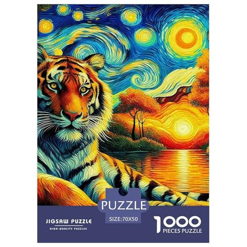 Rätsel Tiger1000 Teile Erwachsene Animal Theme Klassische Home Dekoration Für Erwachsene Und Kinder Ab 14 Jahren 70x50cm Rätsel Tiger1000 Teile Erwachsene Animal Theme Klassische Home Dekoration Für Erwachsene Und Kinder Ab 14 Jahren 70x50cm von TZOVPCDFA