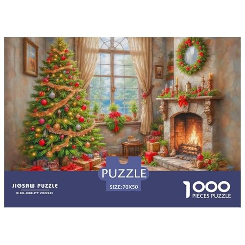 Rätsel WeihnachtenTree 1000 Teile Puzzles Erwachsene Rätsel Warm Little Room Impossible Puzzles Dekorieren Sie Puzzles Für Erwachsene Und Kinder 70x50cm/1000pcs von TZOVPCDFA