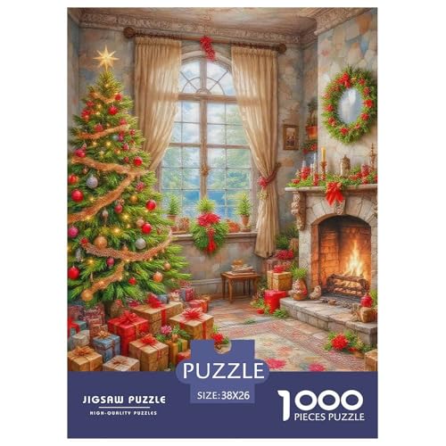 Rätsel WeihnachtenTree Puzzle 1000 Teile Erwachsene Rätsel Warm Little Room Impossible Puzzles Geschenke Für Männer Und Damen Für Erwachsene Und Kinder Ab 14 Jahren 38x26cm/1000pcs von TZOVPCDFA