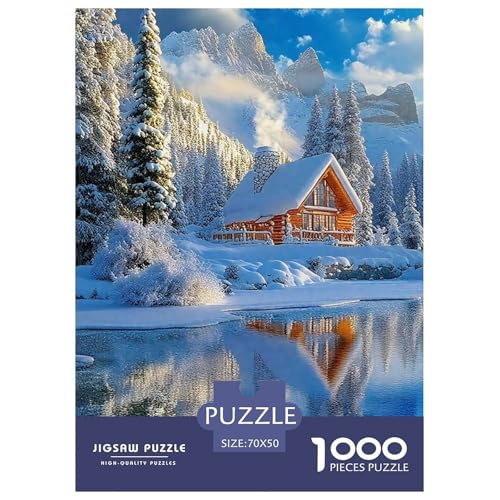 Rätsel Winterhütte1000 Teile Erwachsene Scenic Theme Klassische Rätsel Dekorieren Sie Für Erwachsene Und Kinder Ab 14 Jahren 70x50cm Rätsel Winterhütte1000 Teile Erwachsene Scenic Theme Klassische Rätsel Dekorieren Sie Für Erwachsene Und Kinder Ab 14 Jahren 70x50cm von TZOVPCDFA