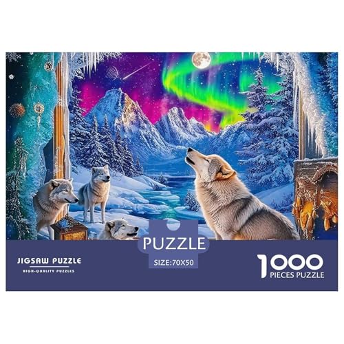 Rätsel Wolf1000 Teile Erwachsene Animal Theme Klassische Home Dekoration Für Erwachsene Und Kinder Ab 14 Jahren 70x50cm Rätsel Wolf1000 Teile Erwachsene Animal Theme Klassische Home Dekoration Für Erwachsene Und Kinder Ab 14 Jahren 70x50cm von TZOVPCDFA