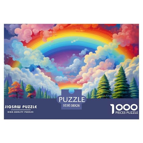 Rainbow– Landschaftsmalerie– Lustiges Puzzle – Puzzle Für Erwachsene – 100% Recycelter Karton – 1000 Teile 38x26cm/1000pcs von TZOVPCDFA