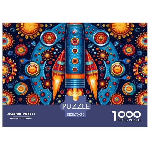 Rocket 1000-teiliges Puzzle Für Erwachsene, Cartoon UniversumAnspruchsvolles Puzzle, Perfekt Für Spieleabende, Fertige Größe Ist 70x50cm/1000pcs von TZOVPCDFA