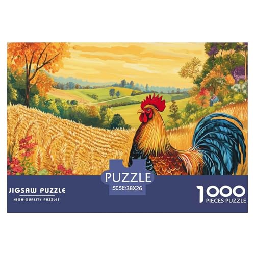 Rooster – Puzzle 1000 Teile, Geschicklichkeitsspiel Für Die Ganze Familie, Buntes Legespiel, Erwachsenenpuzzle Ab 14 Jahren（Poultry） 38x26cm/1000pcs von TZOVPCDFA