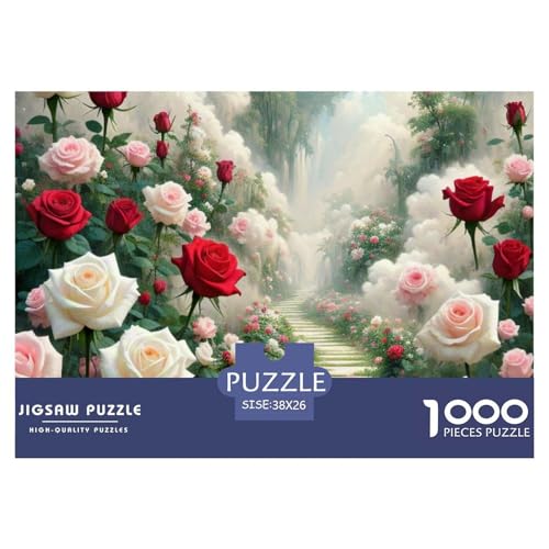 Rose– Puzzle 1000 Teile, Geschicklichkeitsspiel Für Die Ganze Familie, Buntes Legespiel, Erwachsenenpuzzle Ab 14 Jahren（Landscape Painting） 38x26cm/1000pcs von TZOVPCDFA