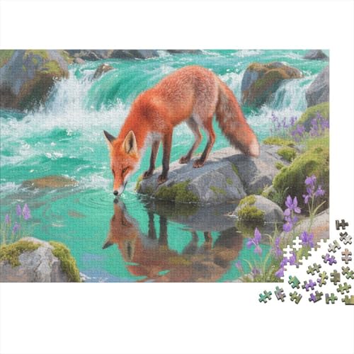 Roter Fuchs Puzzlesc 1000 Teile Erwachsene Kleiner Stromfluss Farbpuzzle Für Die Ganze Familie Wohndekoration 1000pcs (75x50cm) von TZOVPCDFA