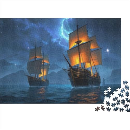 Schiff Puzzle 1000 Teile Für Erwachsene Segelreise Farbpuzzle Geschicklichkeitsspiel Für Die Ganze Familie WohndekoRatteion 1000pcs (75x50cm) von TZOVPCDFA