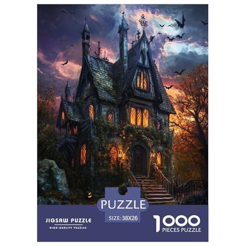 Schloss Puzzles 1000 Teile Schwer Puzzle Spielzeug Pädagogisches Spiel Impossible Herausforderungsspielzeug Für Erwachsene Und Kinder in Bewährter 38x26cm/1000pcs von TZOVPCDFA