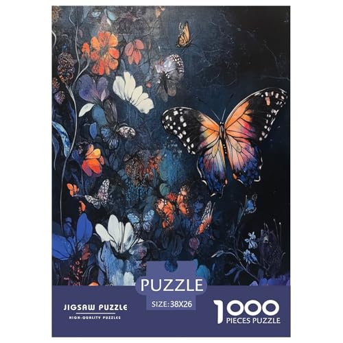 Schmetterling Puzzle 1000 Teile Schwer Puzzle Spielzeug Pädagogisches Spiel Impossible Herausforderung Spielzeug Für Erwachsene Und Kinder in Bewährter 38x26cm/1000pcs von TZOVPCDFA