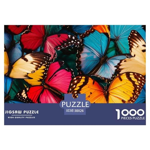 Schmetterling1000 Teile, Premium Quality, Für Erwachsene Und Kinder Ab 12 Jahren Puzzle, Farbig （Beautiful Butterfly） 38x26cm/1000pcs von TZOVPCDFA