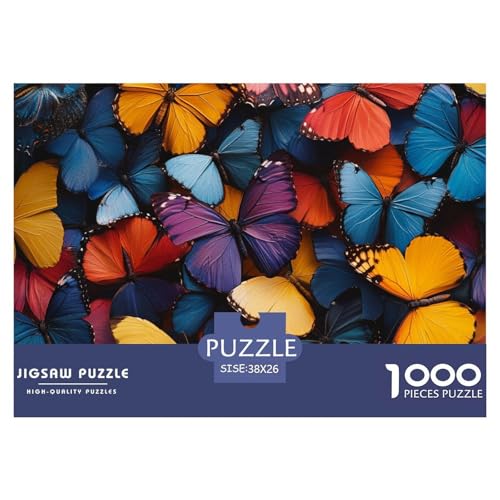 Schmetterling1000 Teile, Premium Quality, Für Erwachsene Und Kinder Ab 12 Jahren Puzzle, Farbig （Beautiful Butterfly） 38x26cm/1000pcs von TZOVPCDFA