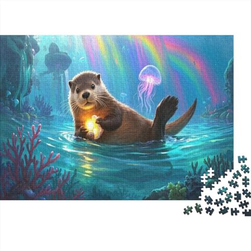 SeeotterPuzzles 1000 Teile Puzzles Erwachsene UndKinder Ab Süße Tiere Farbpuzzle Geschicklichkeitsspiel Für Die Ganze Familie Wohndekoration 1000pcs (75x50cm) von TZOVPCDFA