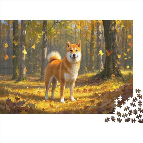 Shiba InuPuzzles 1000 Teile Puzzles Erwachsene UndKinder Ab Süße Tiere Farbpuzzle Geschicklichkeitsspiel Für Die Ganze Familie Wohndekoration 1000pcs (75x50cm) von TZOVPCDFA
