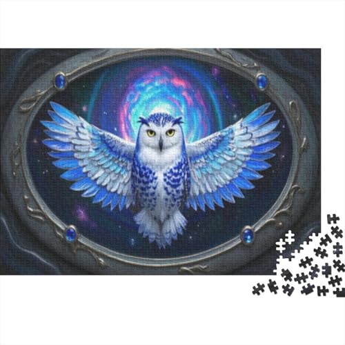 Snowy EulePuzzles 1000 Teile Puzzles Puzzle Für Erwachsene Fliegende Tiere Farbpuzzle Geschicklichkeitsspiel Für Die Ganze Familie WohndekoRatteion 1000pcs (75x50cm) von TZOVPCDFA