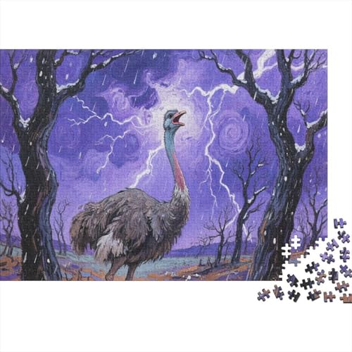 Strauß Puzzle 1000 Teile Für Erwachsene Das verlorene Land Farbpuzzle Geschicklichkeitsspiel Für Die Ganze Familie Wohndekoration 1000pcs (75x50cm) von TZOVPCDFA