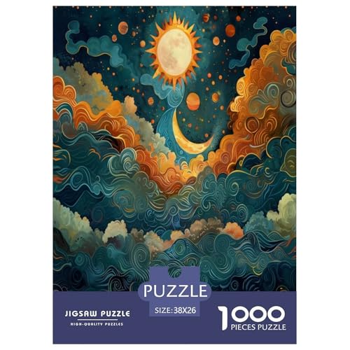 Tapete mit Einer gelben Sonne Puzzles 1000 Teile Schwer Puzzle Spielzeug Lernspiel Impossible Herausforderung Spielzeug Für Erwachsene Und Kinder Ab 14 Jahren 38x26cm/1000pcs von TZOVPCDFA